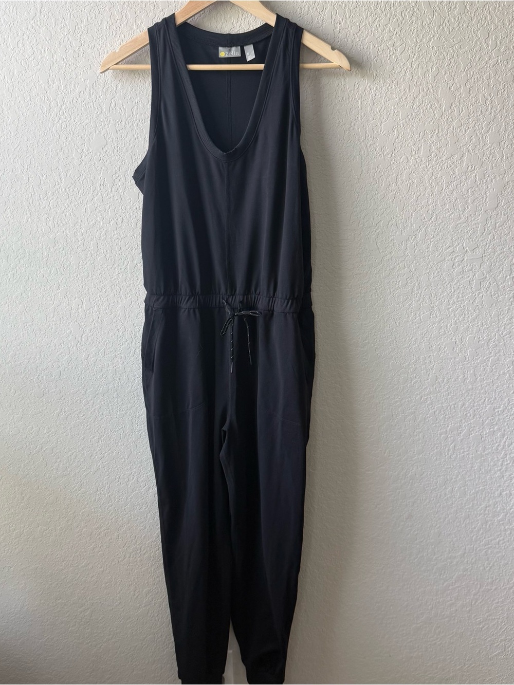 Nordstrom’s Zella Liftoff Black Sleeveless Drawstring Jumpsuit